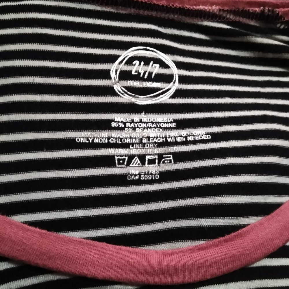 SOLD! Maurices Super Soft Striped Baseball Tee